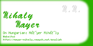 mihaly mayer business card